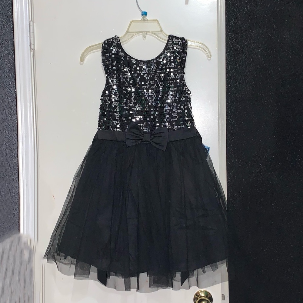 Mini Sparkly Black Cocktail Dress